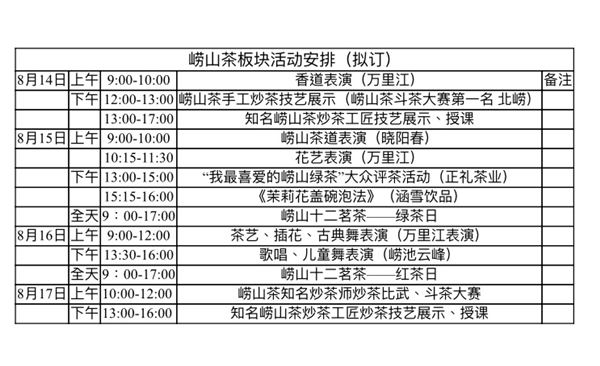 上演系列“重头戏”！2020青岛茶博会8月14日开幕
